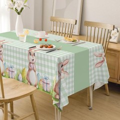 2 Pack Easter Plastic Tablecloth Disposable Party Table Cover Decor Indoor Out