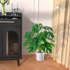 Der Rose Artificial Plants Indoor Large 28» Fake Monstera Faux 5in, Green