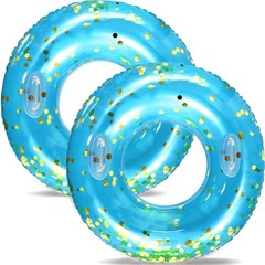 2PCS Extra Large Adult Hawaiian Swimming Rings 48 Inch Pool Tubes Circle Floa…