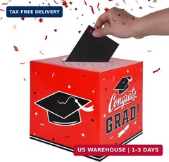 Gatherfun Graduation Decorations 2026 Grad Card Box for Gift Graduation Party Fa