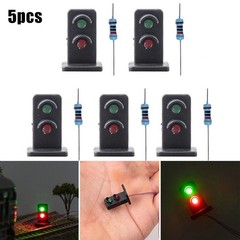 New 5PCS HO Scale 20mm LEDs Made Railway for 2 Aspects Dwarf Signals Green/Red