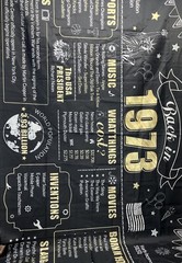 Born in 1973 Banner Flag Black Gold 42 X 72 Inches New