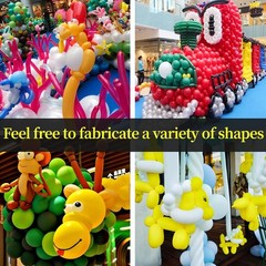 100Pcs 260 Balloons White Long Balloons for Balloon Garland Thickening Skinny…