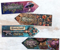 Alice in Wonderland Gothic Style Tea Party Decoration Arrows – Set of 4