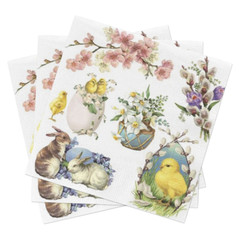 EASTER DECOUPAGE Easter Napkins Disposable, Paper Lunch Napkins 20pcs Decoupage
