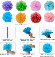 Fiesta Party Decorations – 33Pcs Colorful Mexican Themed Hanging Paper Fans, Rai