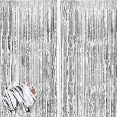 2M Foil Fringe Tinsel Shimmer Curtain Door Wedding Birthday Party DECORATIONS