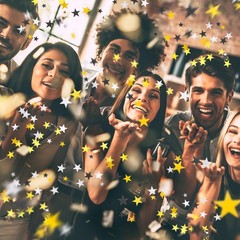 60g Star Confetti Glitter Table Confetti Metallic Foil Stars for Christmas Pa…