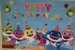 Baby Shark Tablecloth & Backdrop Set