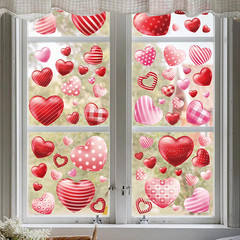 Love Day Window Clings Mother’S Day Wedding Party Decoration Supplies Pink Heart