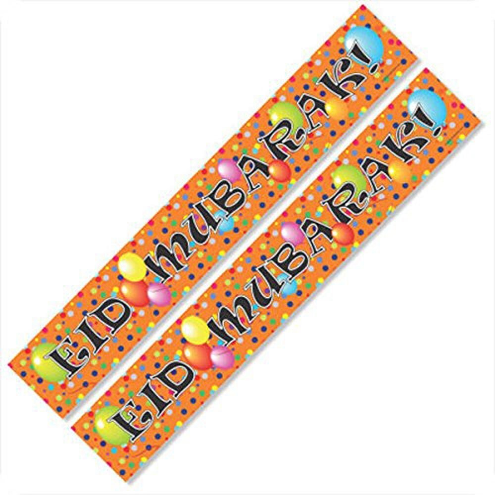 Eid Mubarak Celebration Foil Banner Ramadan Home Decoration Islamic Party 198cm