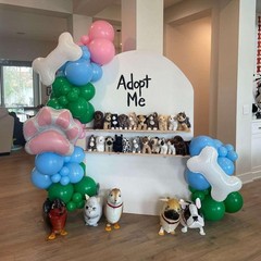 4 Pack Walking Cat Animal Balloons for Kids Birthday Party Pet Theme Decorations