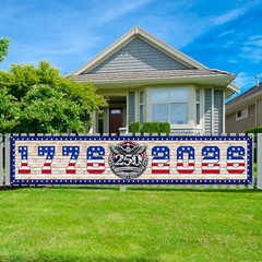 American 250th Banner for Fence 250 Years Anniversary Multicolor