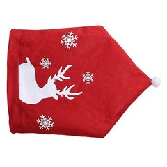 Christmas Chair Covers Santa Hat Slipcover Non-woven Snowman Chair Back Cover