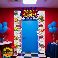 Preboun Hero Party Banner Red Blue