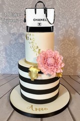 18Cupcake Toppers For Birthday + 1 Cake Topper Party Supplies, Fashion Handbags!