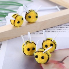50pcs Bee Decorations Baby Room Decor Felt Miniature Wool Felt Bees