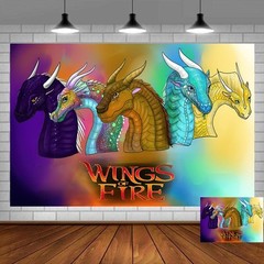 Wings of Fire Party Supplies Backdrop Banner Poster Vinyl Girls Birthday Gift