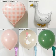 One Silly Goose Birthday Decorations Girl – Goose Balloons with Pink Printed …