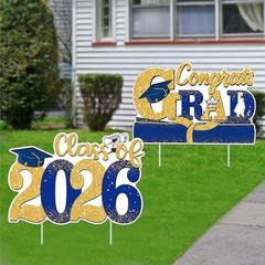 Graduation Decorations Class of 2026, Large Size Graduation Yard Signs,