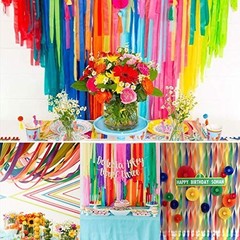 Crepe Paper Streamers 12 Rolls 984ft Rainbow Colors Party Wedding Birthday