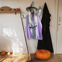 Halloween Animated Hovering Witch Animatronics Halloween Decorations Outdoor AE