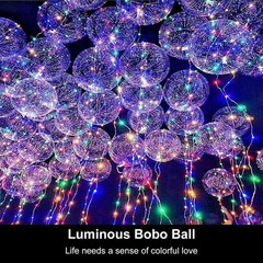 10/20/30 Packs LED Light Up BoBo Balloons Wedding Birthday Christmas Party Decor