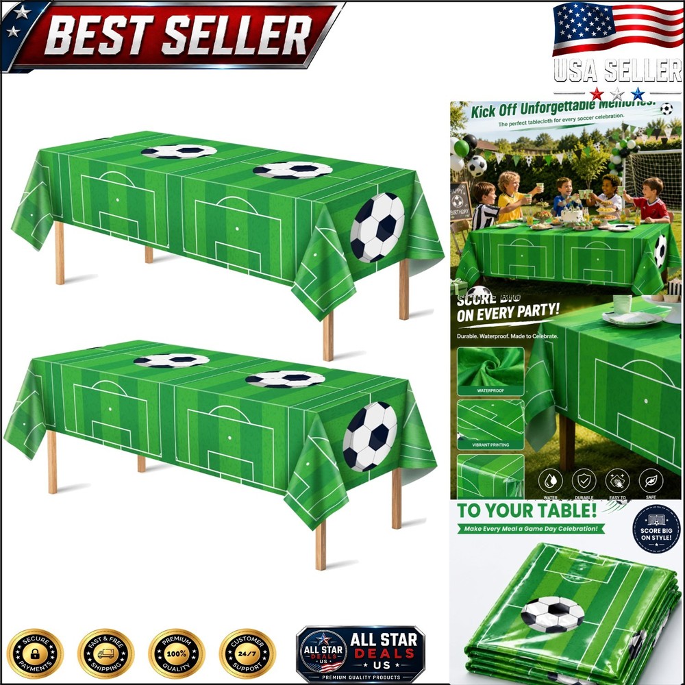 Waterproof Soccer Table Covers – 2 Pack for Memorable Soccer Parties and Events