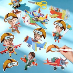 60pcs Pilot Airplane Cutouts Aircraft Bulletin Board Decorations Adventure Tr…