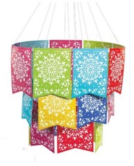 Cinco de Mayo Del Sol Paper Flag Chandelier 1 Piece Decorations Fiesta Festive