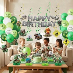 Dinosaur Birthday Party Decorations Set for Boys, Dino World Themed Party Decora