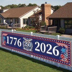 Large America 250th Anniversary Flag Banner for Fence 1776-2026 250 Years of …