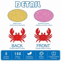 150 PCS Ocean Animals Confetti Under Sea Theme Table Decor Birthday Party
