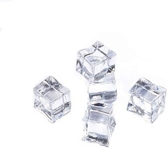 50 Pcs 20mm Clear Fake Ice Acrylic Decorative Ice Cubes Display Home Decoration