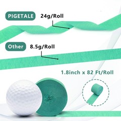 Crepe Paper Streamers 4 Rolls 328ft, Pack of Green, Turquoise, Lime and White…
