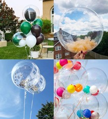 20 Clear Bobo Balloons – 10 Pack Transparent Bubble Balloons for Events