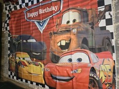 Cars Happy Birthday Backdrop 8×6 Ft