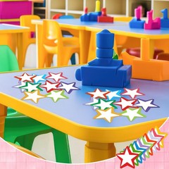 150 PCS Star Cutouts 4 Inches Assorted Color Bulletin Board Paper Die Cut Decor