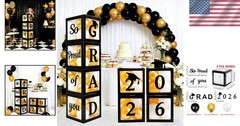 Graduation Decorations Set of 4 Boxes Balloons Letters for Class of 2026 Cele…