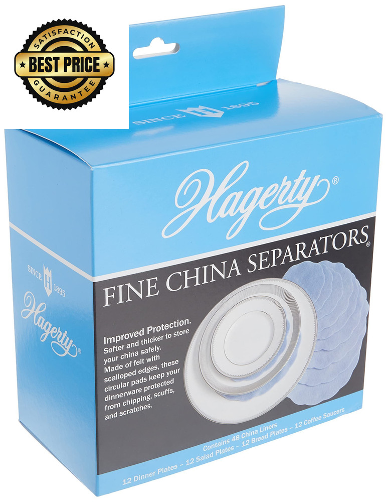 Hagerty Fine China Plate Dividers, Set of 48, Blue Large,