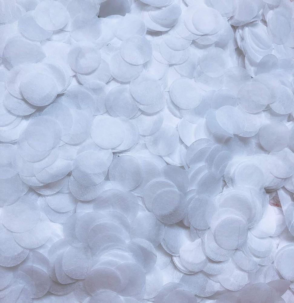 White Confetti Paper 15mm Biodegradable Paper Confetti Circles for Table Wedding