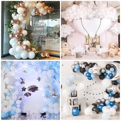 87pcs White Balloons Different Sizes 18 12 10 5 Inches for Garland Arch, Prem…