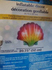 Sea shell Rainbow foil inflatable balloon 20.75 in party decoration 6 Pkgs/Shell