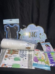 We Can Bearly Wait Baby Shower Bundle, 50 Pieces Baby Boy, See Description!