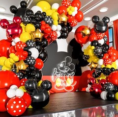 ALL-IN-1 Mickey Balloon Arch Kit with BONUS Mouse Heads & Gold Stars for Mous…
