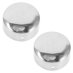 2Pcs Durable Stainless Steel Handrail End Caps for Home Use Silver