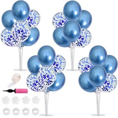 TONIFUL Blue Balloon Stand Centerpiece Table Decoration for Boy Baby Shower P…