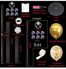 TONIFUL Birthday Decoration Balloon Centerpieces for Table ,Balloon 4 Gold