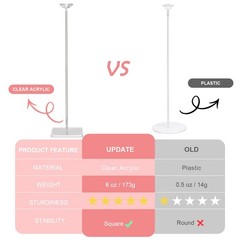 15.75 Inch Height Clear Acrylic Balloon Stand for Table Centerpiece Decoratio…