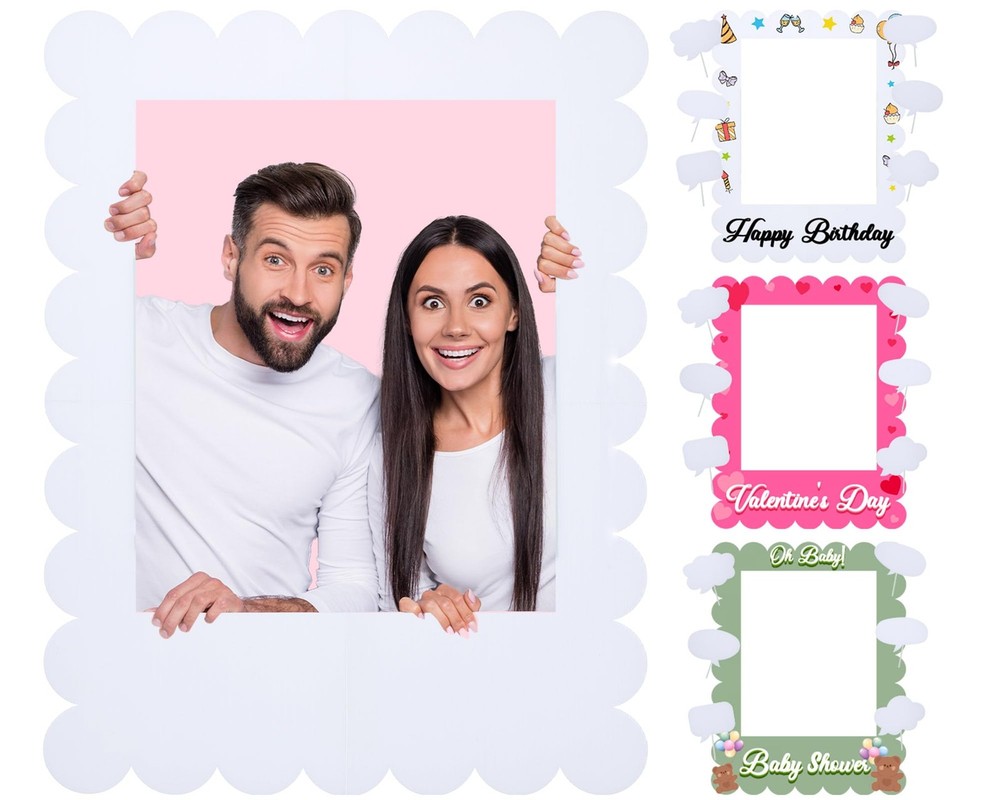 32 x 24 inch Extra Large Blank Photo Booth Props Frame for Selfie Birthday DI…